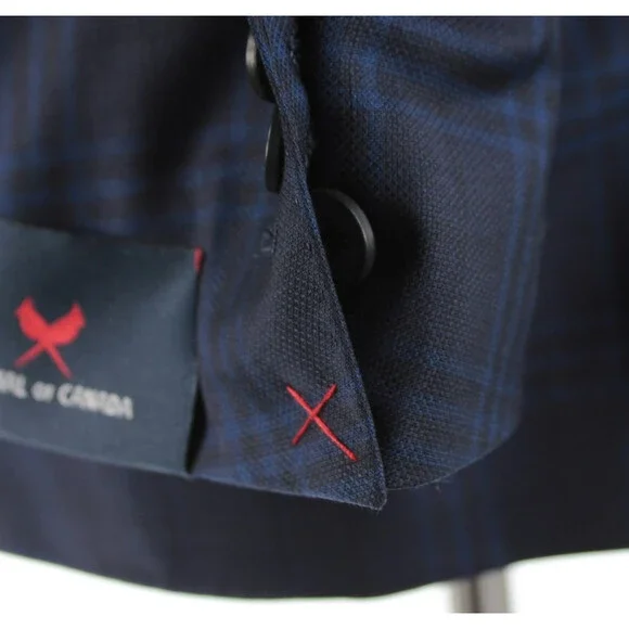 Cardinal of Canada NWT Wool Sport Coat Size 44R US In Blues Plaid